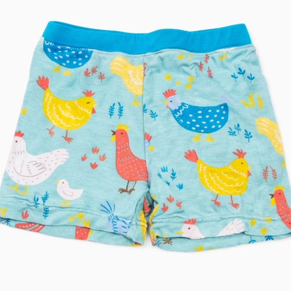 Little Sleepies Bamboo Chicken Pajama Shorts 18-24M Toddler